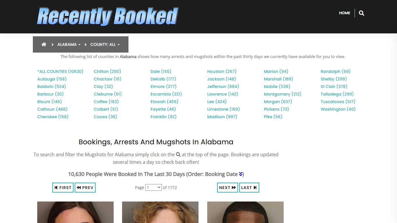 Recent bookings, Arrests, Mugshots in Alabama - Recently Booked